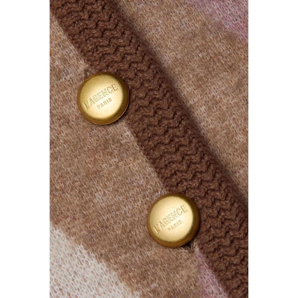 NEW L'AGENCE siobhan cardigan in natural mauve - Picture 5 of 6